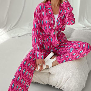 Baño grueso personalizado para mujer, batas, pijamas de terciopelo suave de invierno de punto de hilo para hombres, albornoz de hotel de lujo, microplumas esponjosas/ - Product Image 2