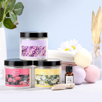 Sel de Bain Exfoliant Naturel en Cristal pour le Corps et les Pieds, Parfum Rose Lavande, Soin Spa au Lait, Idéal Cadeau Marque Blanche