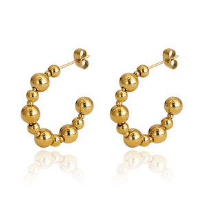 Pendientes Clásicos de Acero Inoxidable Resistentes al Agua, Chapados en Oro de 14k y 18k, Joyería de Moda para Mujer, Pendientes de Perlas para Mujer - Product Image 5