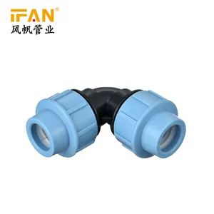 Ifan Landbouw Irrigatie Tuin Pp/Pe Compressie Fittingen 20-110Mm Hdpe Elleboog 90 Waterleiding Connector