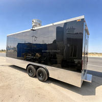 Camión de Comida Móvil de Grado Comercial de Acero Inoxidable de Alta Calidad para Helados y Barbacoa con Equipamiento de Cocina Completo