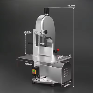 Gran oferta comercial 250 tipo frío y fresco de doble uso eléctrico de mesa máquina de sierra de hueso cerdo pollo vaca máquina cortadora - Product Image 1