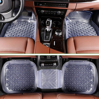 Anpassbares Logo Transparente PVC 7D Wasserdichte Rutschfeste 5MM Dicke 5-teilige Komplettausstattung Universelle Luxus Maßgefertigte Auto-Fußmatten
