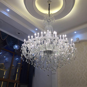 Lustre en cristal doré, culot E26, LED blanc chaud 3500K, hauteur réglable, Ra90, garantie 5 ans, pour l'éclairage intérieur de villa - Product Image 6