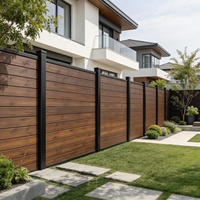Panneau de clôture de jardin vertical en WPC avec logo personnalisé VILLI, résistant au feu, en ASA, écologique, durable, pour maison moderne