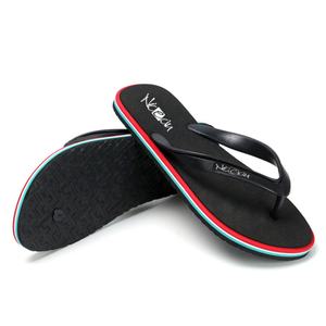 Tongs pour hommes Nicecin en EVA avec logo personnalisé, pantoufles noires, semelle colorée à plusieurs couches, sandales décontractées de plage - Product Image 3