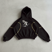 Pull à capuche oversize streetwear de haute qualité en molleton de coton 430 g/m² pour homme, hiver, avec impression numérique