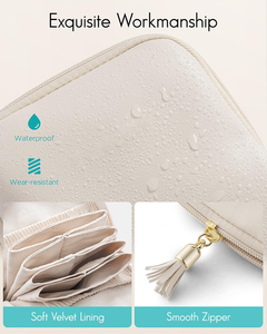 Pochette de rangement rectangulaire pour bijoux avec fermeture éclair et compartiments doublés pour un rangement organisé des accessoires - Product Image 2