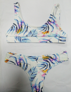 79% Nylon 21% Spandex Italian Lycra Custom Print Cross Back <strong>Sexy</strong> School <strong>Girl</strong> Bikini - Product Image 2