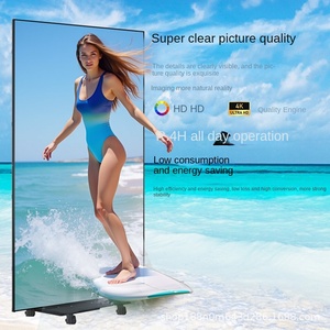 Écran publicitaire vertical intérieur à trois volets, écran LED double face mobile, résolution 4K, prise en charge HDR - Product Image 1