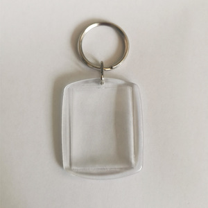 <b>Custom</b> Logo Acrylic Photo Frame Light <b>Keychain</b> Waterproof Fashionable Square Transparent DIY - Product Image 4