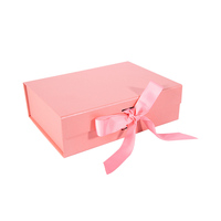 Boîte en carton magnétique noire de luxe personnalisée avec logo d'usine, vente en gros, pour perruques, vêtements, emballage cadeau pliable en papier B