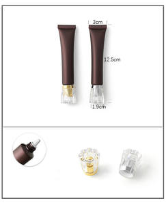 20 г/мл Янтарная Косметическая Мягкая трубка с роликовым шариком из нержавеющей стали Косметическая Массажная трубка для крема для глаз - Product Image 3