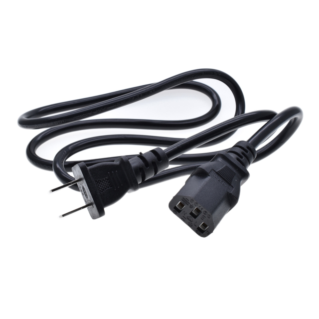 AC Power Supply Adapter Cord Cable Lead 3-Prong for Laptop Charger US Japan 2pin to IEC 320 C13 Power Cable for PS4 Pro 10A 250V