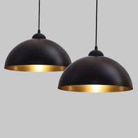 Luminaire suspendu moderne à double anneau en fer pour salle de bain