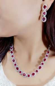 Conjunto de joyería india con tachuelas de piedra AD chapada en plata azul elegante para fiesta de boda y regalo de compromiso producto a granel hecho a mano - Product Image 6