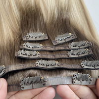2025 Clip en PU sans couture dans l'extension Double dessiné 16 pouces-24 pouces Cuticule Remy Hair