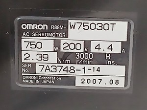 มอเตอร์ R88M-W75030T 750W 3000RPM มอเตอร์ควบคุมการเคลื่อนไหวอุตสาหกรรม - Product Image 3