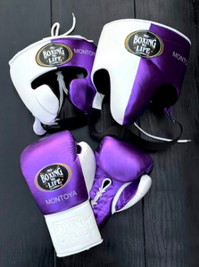 Ensemble de boxe de haute qualité en cuir de vachette véritable multicolore avec fermeture auto-agrippante réglable – Vente en gros - Product Image 1