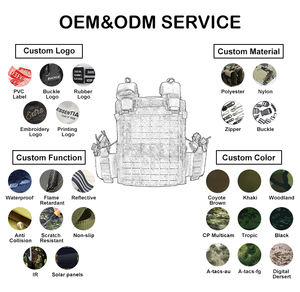 Hoge Kwaliteit Outdoor Waterdichte Tactische Uitrusting Nylon Ballistische Plaat Drager Tactische Molle <span class=keywords><strong>Vest</strong></span> Pantser Verstelbare Tactische <span class=keywords><strong>Vest</strong></span> - Product Image 6