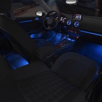18-in-1 Acryl-Symphonie-Ambientebeleuchtung für Audi A3 2014-2020, Auto-Ambiente-Lichtleiste, Fußraum-Ambientebeleuchtung