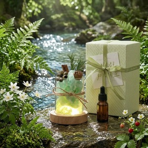 Crystal Reed Diffuser Gift Set <b>Essential</b> Oil Aroma Stone Night Light Romantic Birthday Gift Souvenir For Ladies - Product Image 2