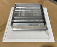 Diffuseur d'air carré en aluminium commercial pour système de ventilation et de climatisation HVAC