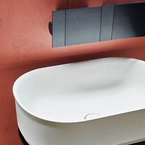 Agape Sen Design moderno singolo foro rubinetto in ottone a parete stile contemporaneo per uso lavabo scuola ospedale spazzolato - Product Image 4