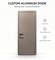 Porte intérieure en aluminium et bois, insonorisée, anti-humidité, design nid d'abeille, pour salon