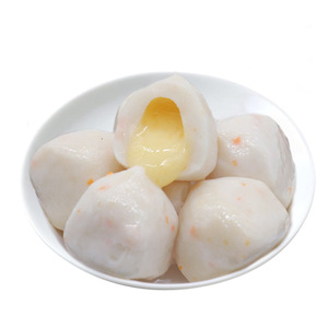 Boulettes de poisson halal surgelées fourrées au fromage |   Boulettes de surimi fourrées au fromage fondu pour la restauration en gros de hot pot et de steamboat - Product Image 1