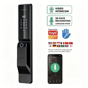 กุญแจล็อคอัจฉริยะระดับไฮเอนด์ กันน้ำ รุ่น 6068 6590 พร้อมระบบจดจำใบหน้า 3 มิติ สแกนลายนิ้วมือ รองรับ Tuya Wifi สำหรับประตูไม้ภายนอกอาคาร - Product Image 1