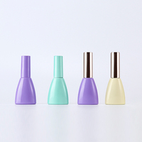 Esmalte de Uñas en Gel UV LED OEM ODM de 9 ml, Botella de Vidrio con Tapa, Superficie Grabada con Ácido, Impresión, Sellado con Pincel Transparente