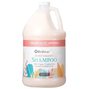 Sampo pelembab untuk semua jenis rambut Champagne Mimosa 100% Vegan & Ba-Free limau aroma campur 1 galon (128 floz) isi ulang