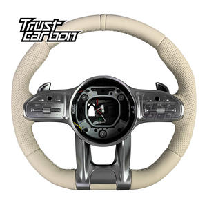 พวงมาลัยหนังหรูหราปรับแต่งพิเศษสำหรับ Mercedes-Benz ปี 2015-2021 รุ่น W205 W213 GLA <span class=keywords><strong>S</strong></span> E-Class C63 <span class=keywords><strong>A35</strong></span> GT <span class=keywords><strong>AMG</strong></span> - Product Image 1