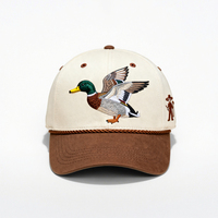 Topi bisbol katun Vintage dua warna, topi Trucker dengan Logo untuk berburu dan memancing gaya Formal Umum