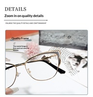 Lunettes de lecture HD rétro œil-de-chat en métal, monture solide, verres anti-lumière bleue, photochromiques, anti-UV400, légères pour adultes