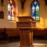 Pupitre d'église liturgique en bois de haute qualité, mobilier de sanctuarium pour rassemblements religieux
