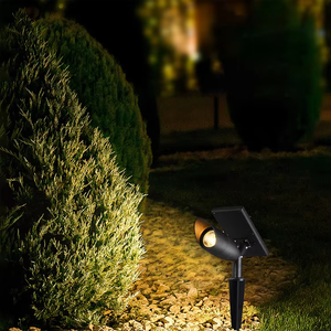 مصباح <span class=keywords><strong>LED</strong></span> شمسي بقوة 5 واط مقاوم للماء IP65 مع قاعدة أرضية لتزيين الحدائق والفيلات والممرات - Product Image 1