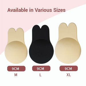 Cache-Mamelons Confortables et Réutilisables en Silicone Oreilles de Lapin pour Femmes Grandes Tailles, Soutien-Gorge Adhésif Push-Up Sans Dos et Sans Bretelles - Product Image 3