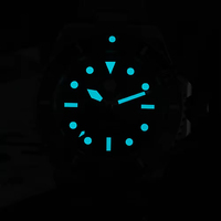 Montre mécanique automatique lumineuse pour homme, en titane, avec logo personnalisé, verre saphir, étanche 20 ATM, soupape d'évacuation d'hélium, vente en gros