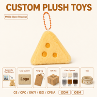 Porte-clés pendentif en peluche Baguette Fromage, cadeau promotionnel, accessoire de sac, rembourrage en coton PP, 10 cm, à partir de 14 ans