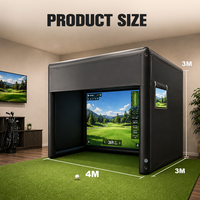 Simulateur de golf gonflable personnalisé de 6 minutes avec écran d'impact 3D pour événements extérieurs, location de simulateur de golf portable
