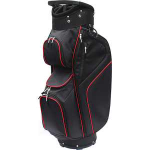 Bolsa de golf BSCI para hombre, negra y roja, de 9 pulgadas, con separador superior de 14 compartimentos. - Product Image 5