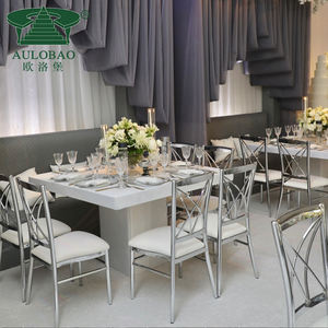 Vente en gros de chaises de mariage de luxe modernes en acier inoxydable bon marché - Product Image 2