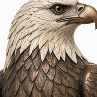 Sculpture d'aigle chauve sur roche, sur mesure, grande taille, pour le 4 juillet, service de fabrication OEM pour projet de cadeau de vacances