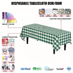 Tovaglia in Plastica Usa e Getta Impermeabile di Alta Qualità con Logo Personalizzato, Rettangolare in Rotolo per Picnic ed Eventi - Product Image 1