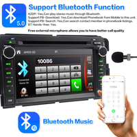 Reproductor de DVD para Auto con Apple CarPlay y Android Auto Inalámbricos para Chevrolet GMC, Bluetooth, Radio FM, Pantalla Táctil
