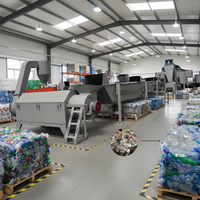 Ligne de recyclage automatique de bouteilles PP HDPE PET 5000 kg/h, système de lavage de plastique haute productivité, machine de déshydratation, moteur, boîte de vitesses