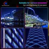Sumber Cahaya Titik Pixel RGB DMX512 SPI IP67 Tahan Air Digital Node untuk Dekorasi Eksterior Bangunan dan Pencahayaan Signage