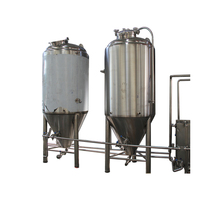 Fermenteur en acier inoxydable personnalisable à double paroi avec enveloppe glycolée et trappe latérale supérieure pour la fabrication de bière artisanale et d'alcool